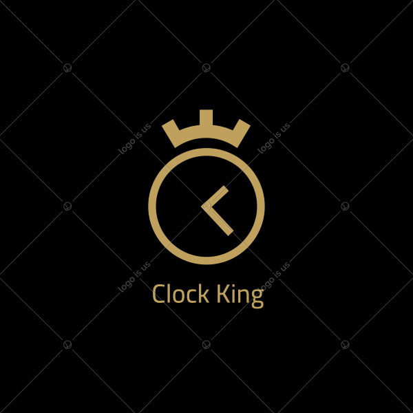 clock logo design